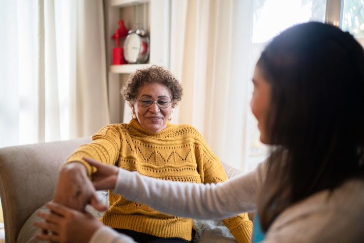 Senior receiving support