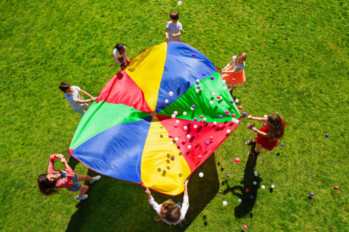 Kids playing in park