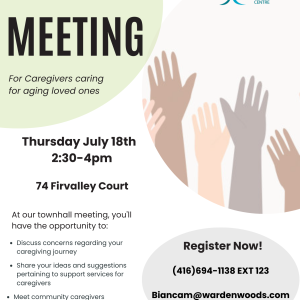 July Town Hall Meeting flayer
