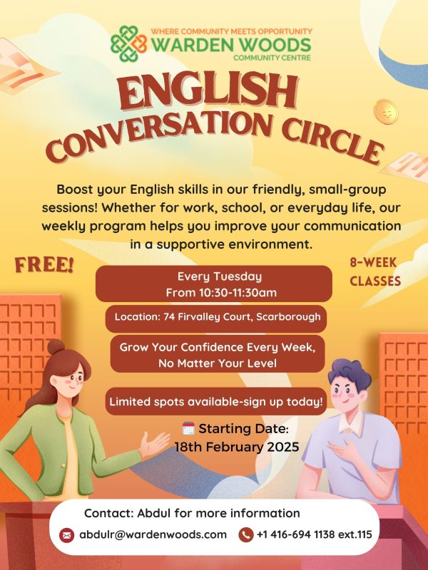 English Conversation Circle Flyer